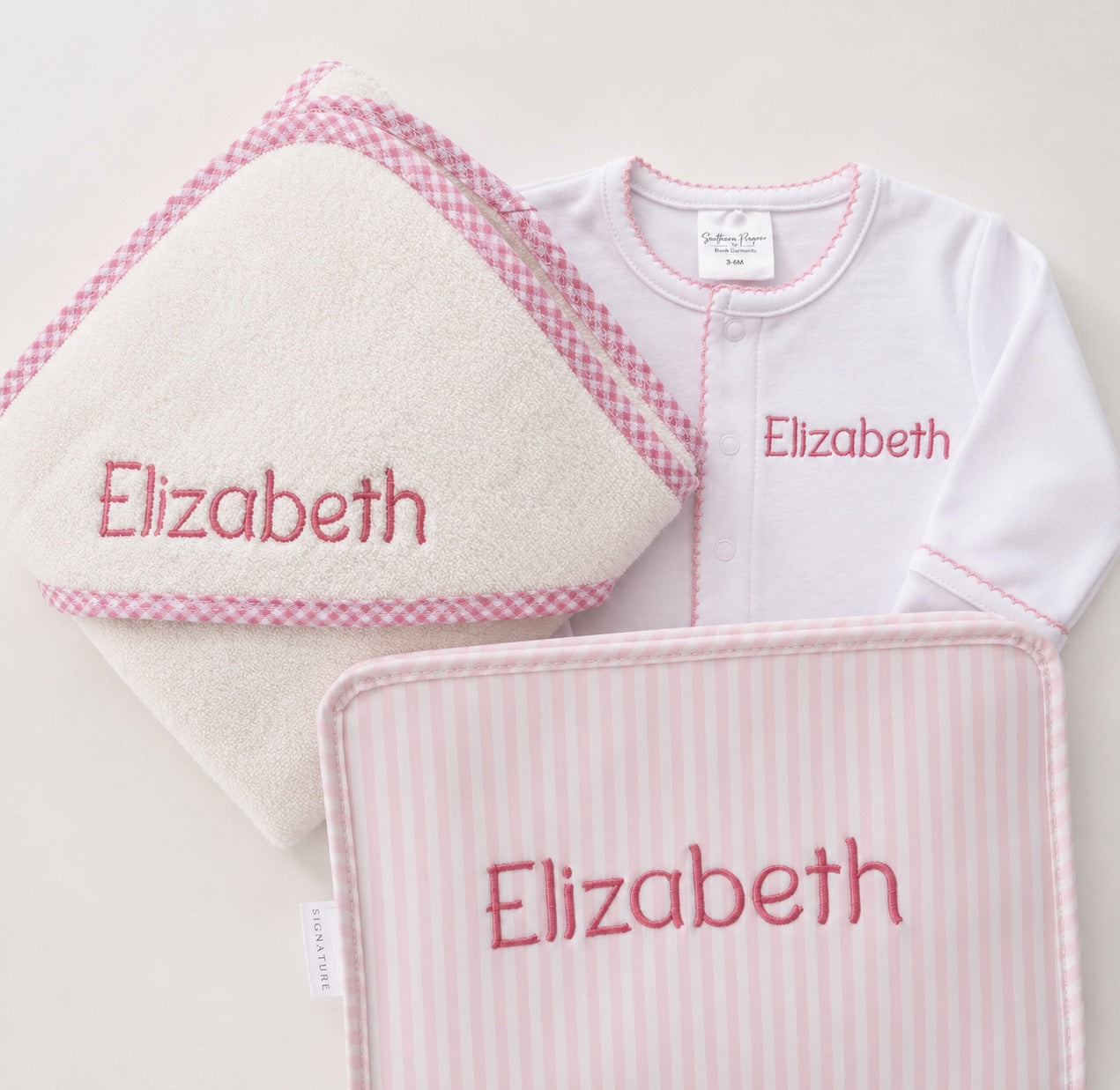 Baby Bundle: Hooded Towel, Onesie & TRVL Pouch