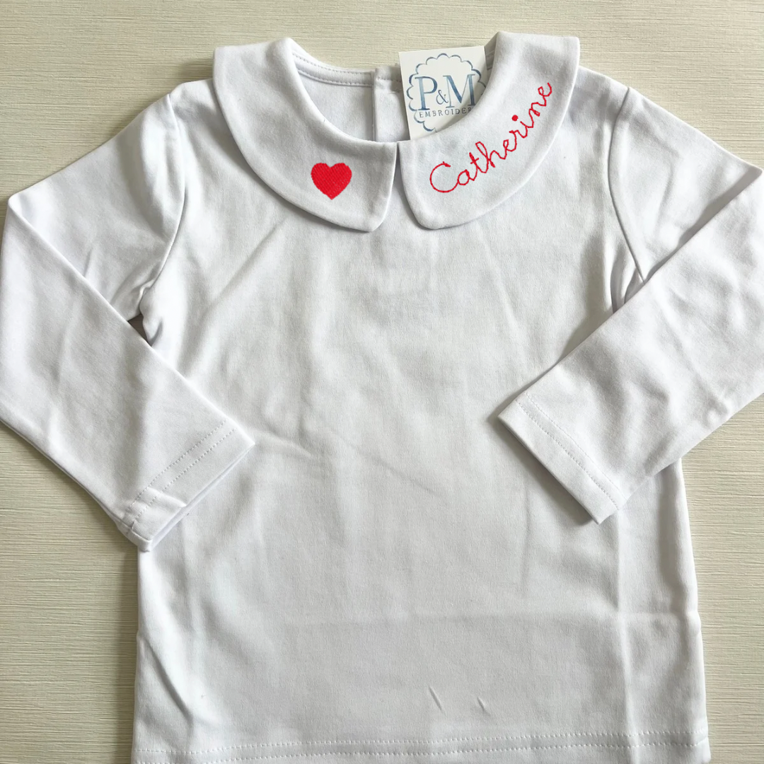 Long Sleeve Peter Pan Collar Shirt