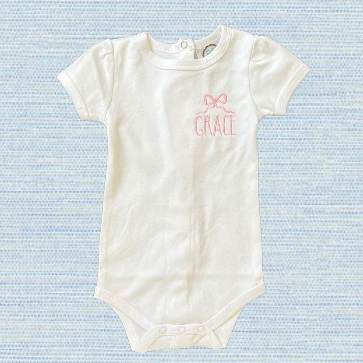 Girl's Short Puff Sleeve Infant Bodysuit