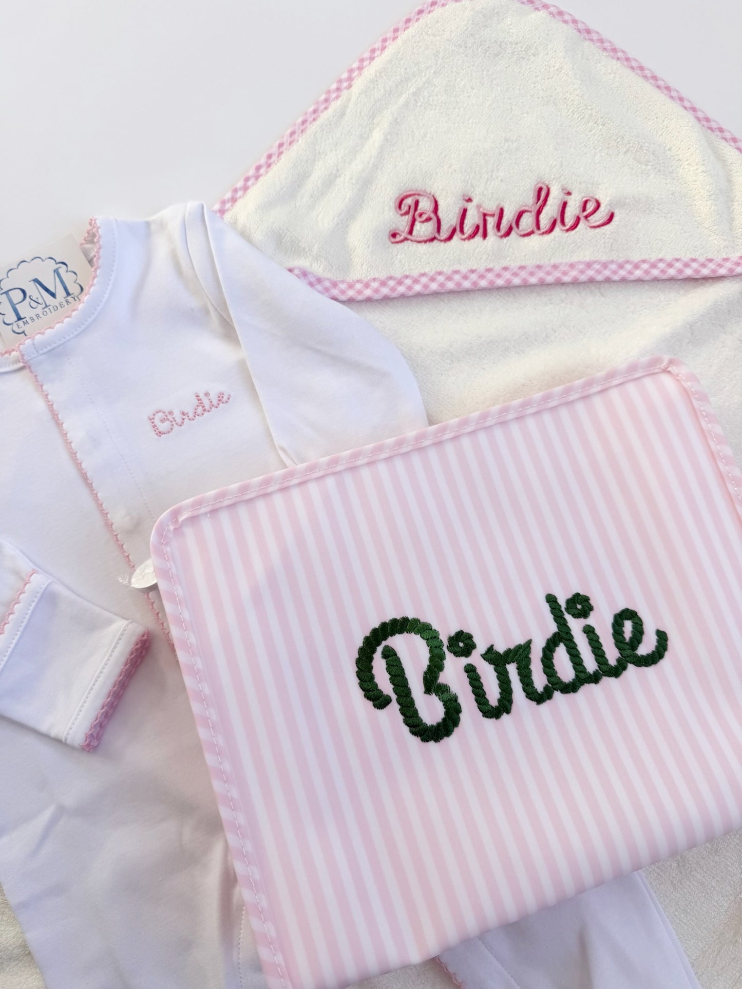 Baby Bundle: Hooded Towel, Onesie & TRVL Pouch