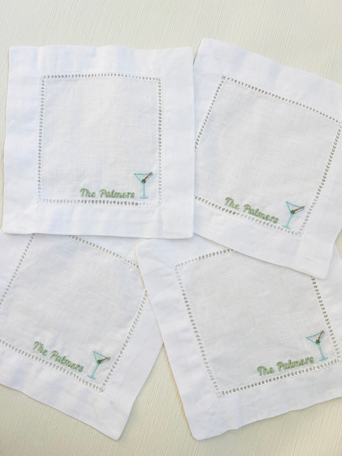 Martini Glass Cocktail Napkins