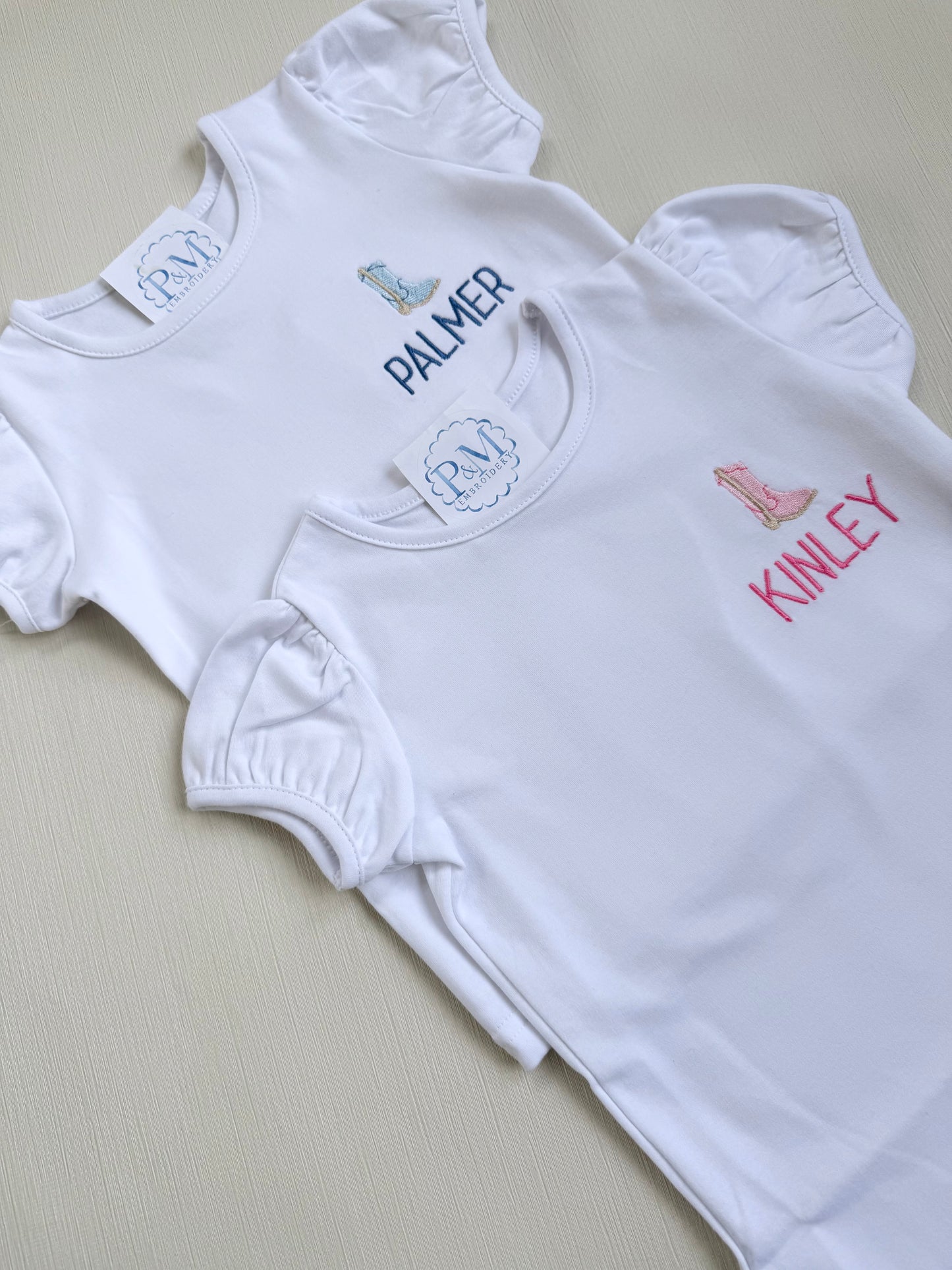 Short Sleeve Girl's T-Shirt with Puff Sleeve