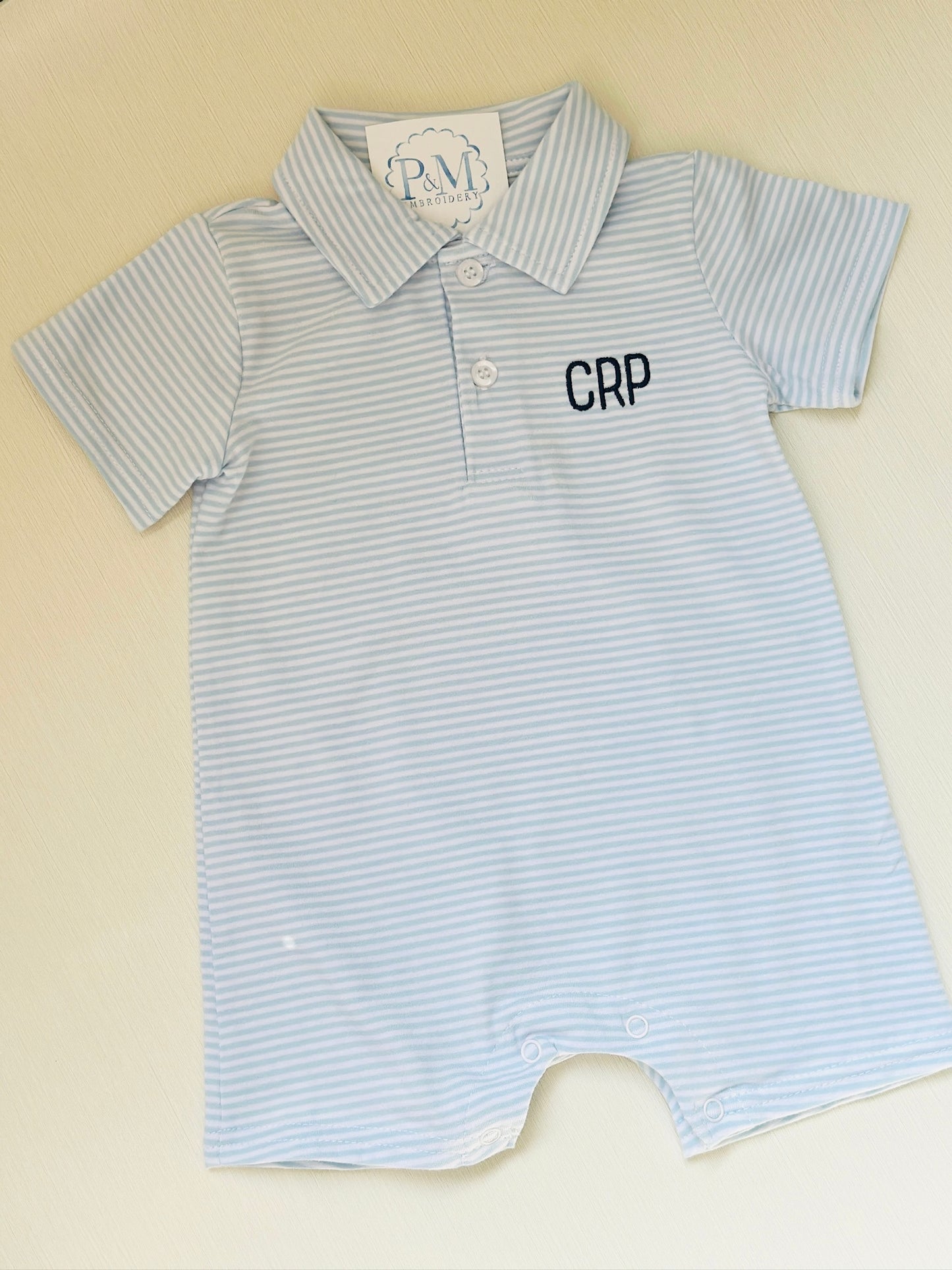 Boys Polo Collared Romper