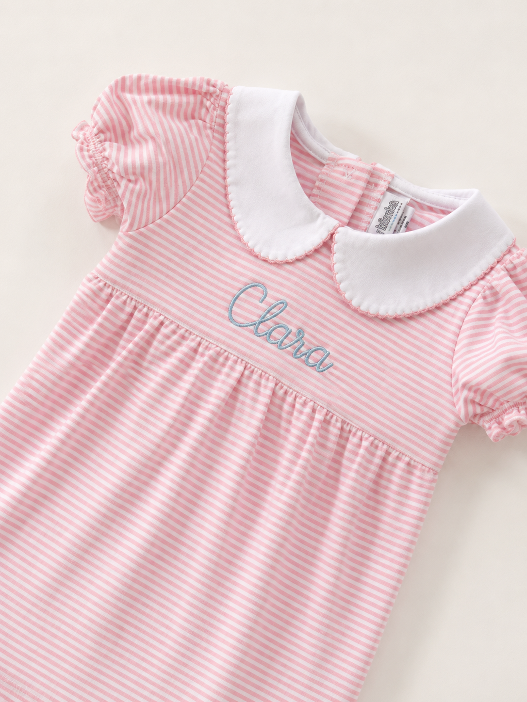Striped Peter Pan Collar Bubble