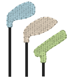 3 golf clubs ($8)