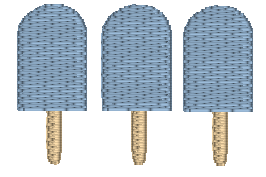 3 blue popsicle