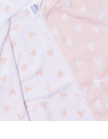 Weezie Pink Hearts Kids Swim Coverup