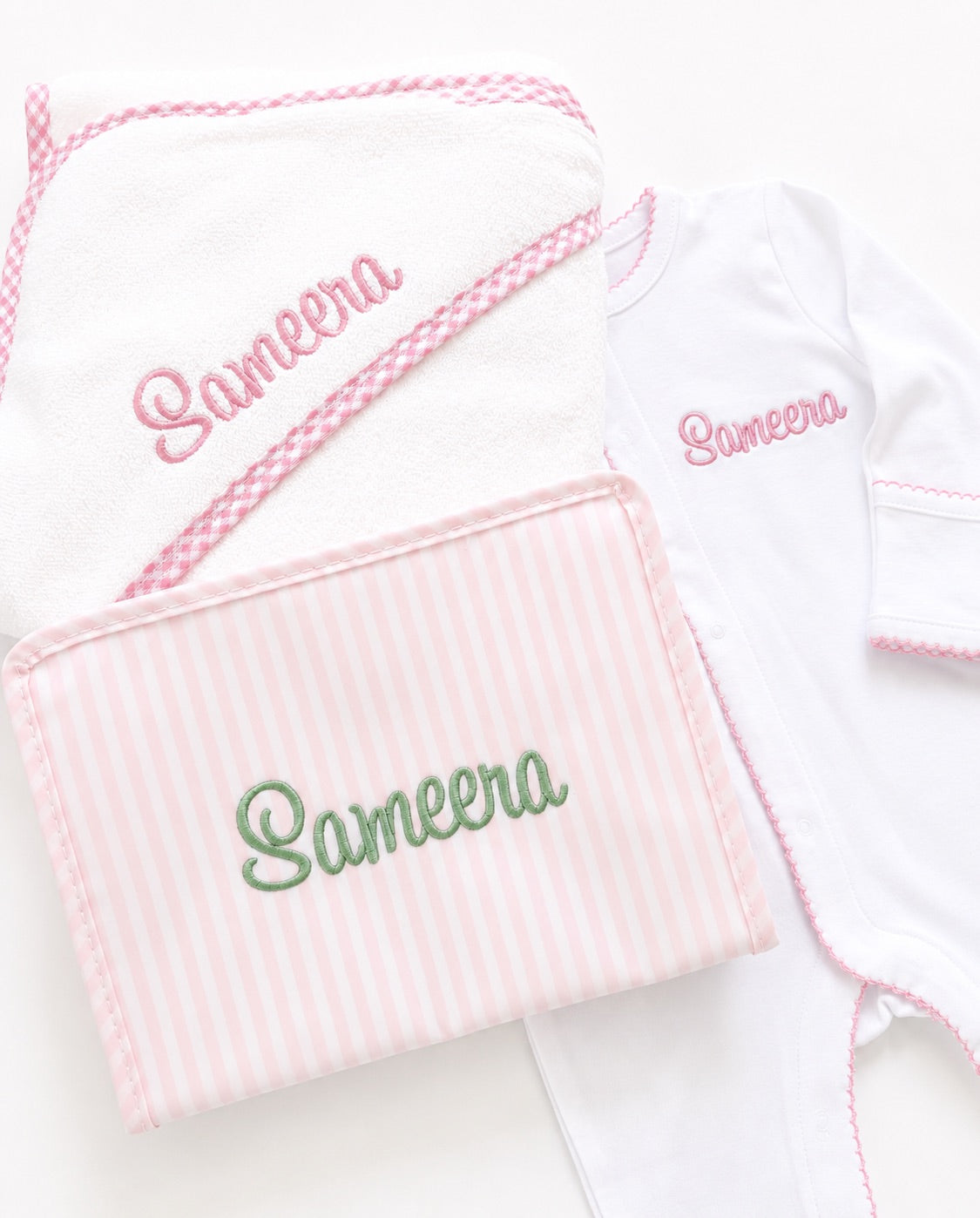 Baby Bundle: Hooded Towel, Onesie & TRVL Pouch