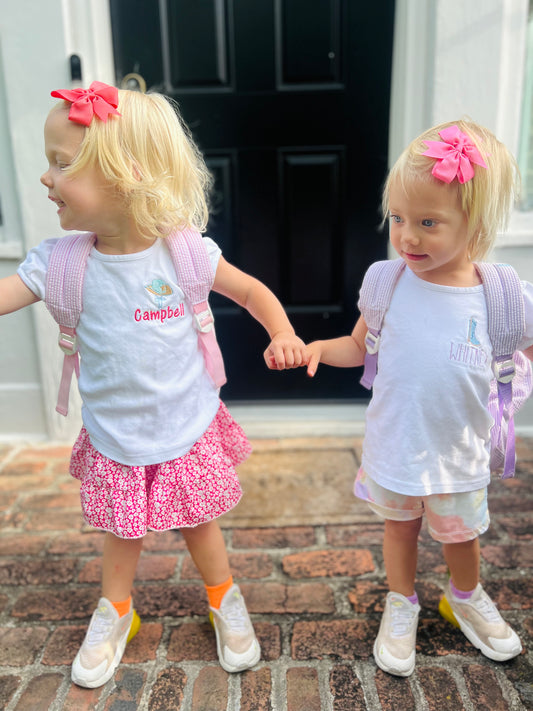 Short Sleeve Girl's T-Shirt with Puff Sleeve