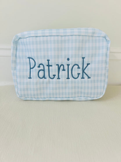 Gingham Everything Pouch