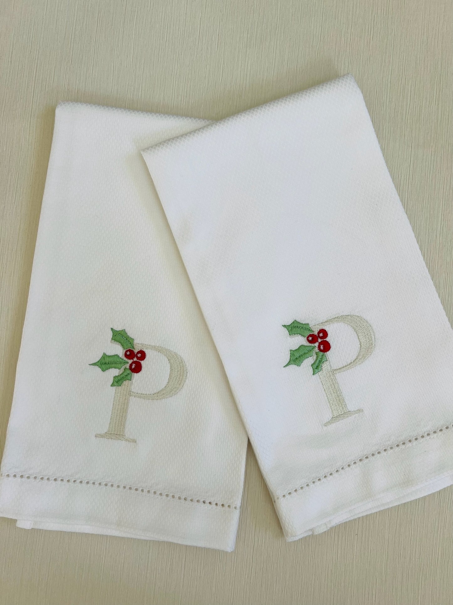 Custom Holly Set of Tea Towels