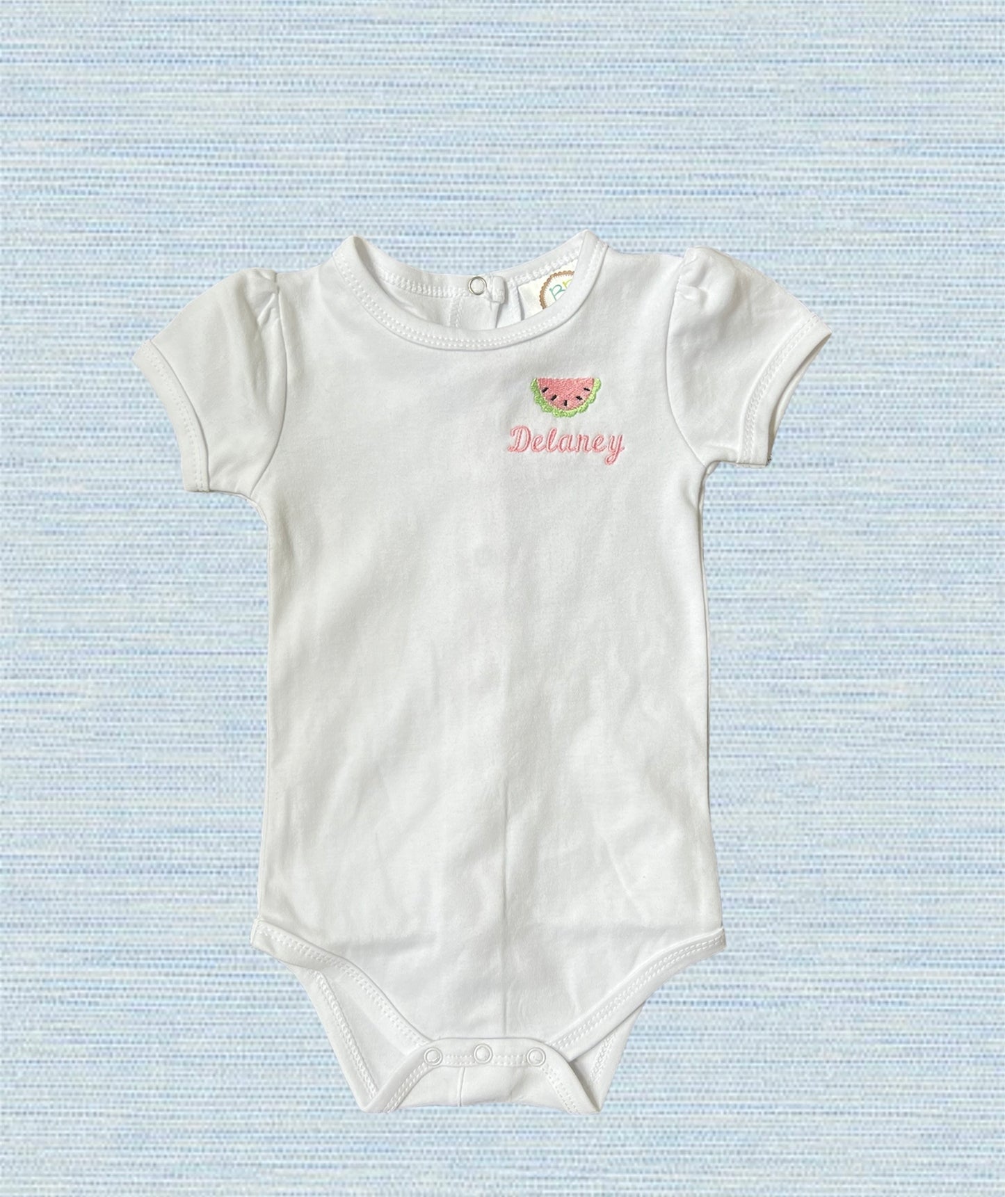 Girl's Short Puff Sleeve Infant Bodysuit