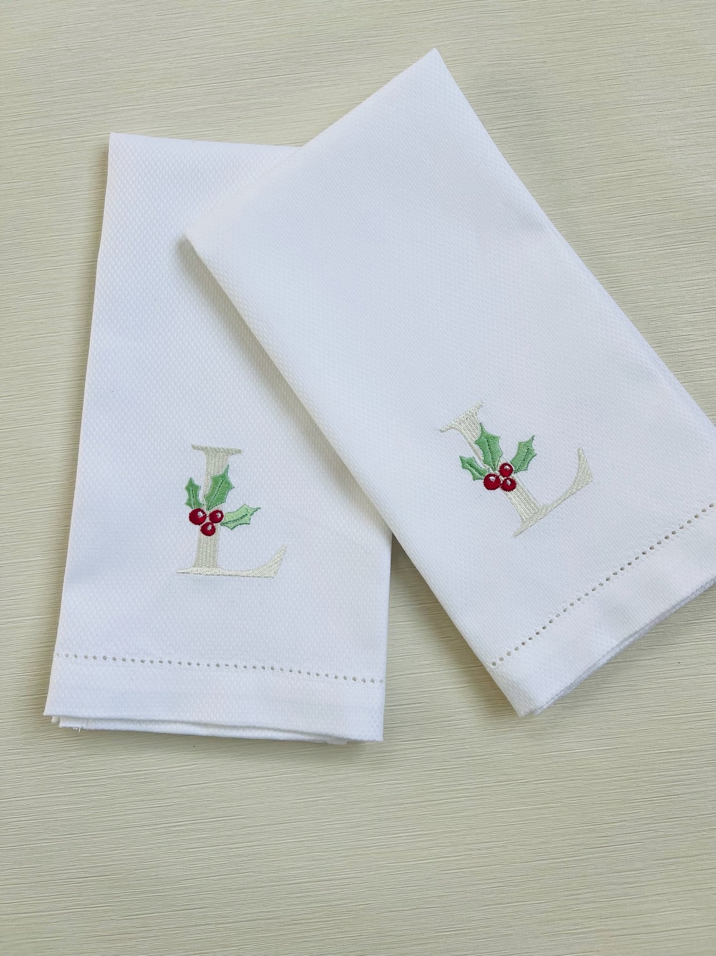 Custom Holly Set of Tea Towels