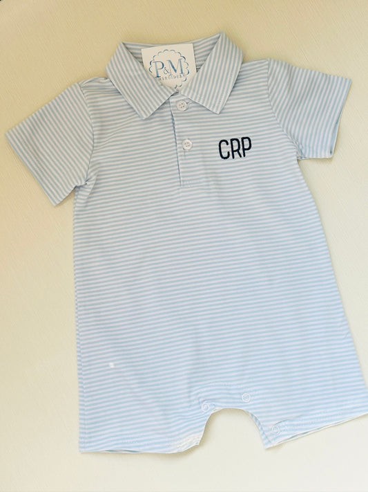 Boys Polo Collared Romper