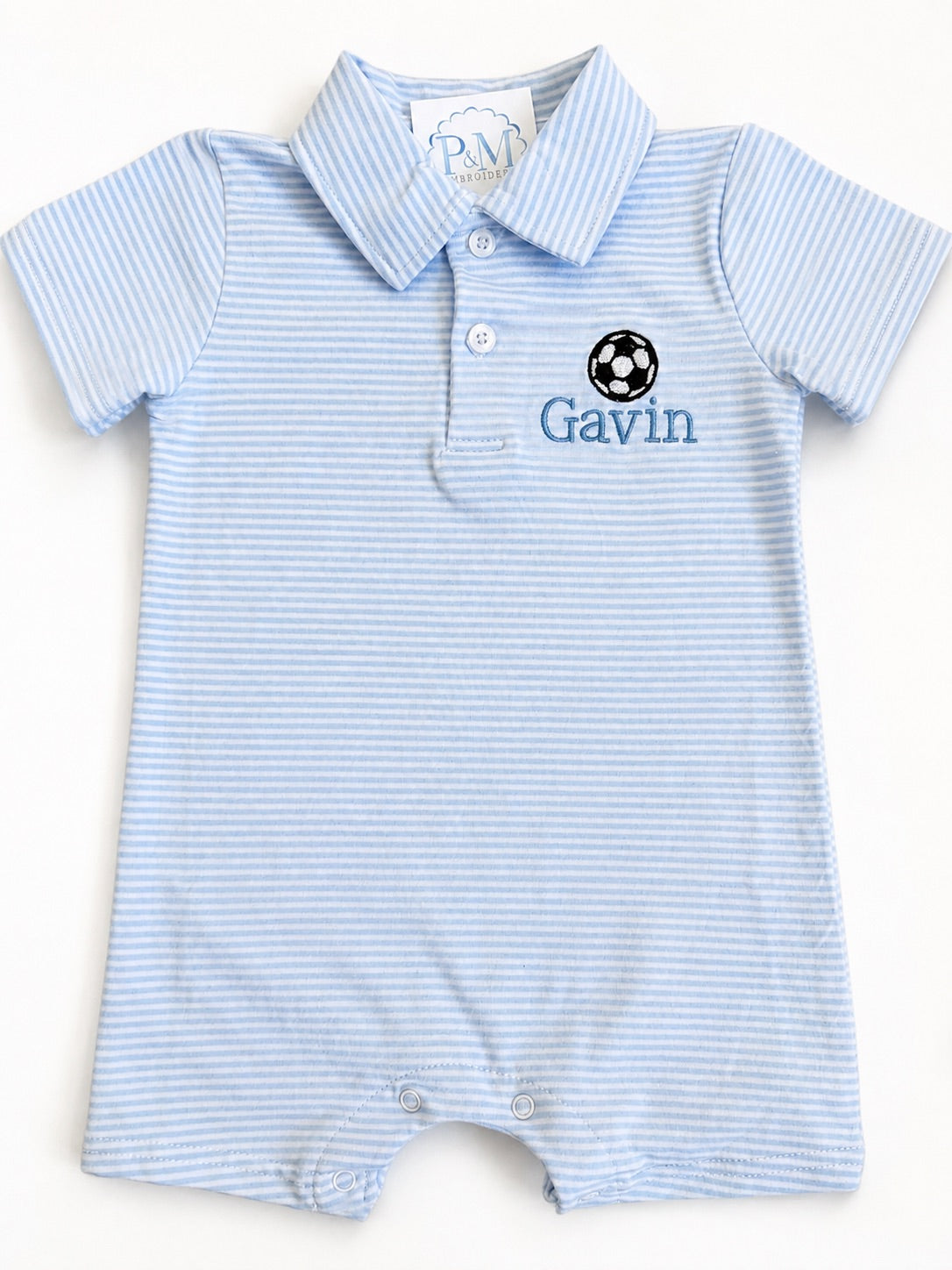Boys Polo Collared Romper