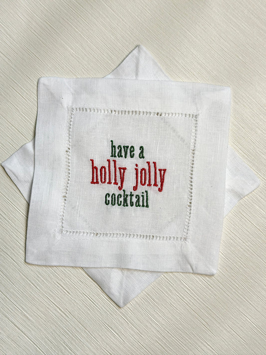 Have a Holly Jolly Cocktail Napkins