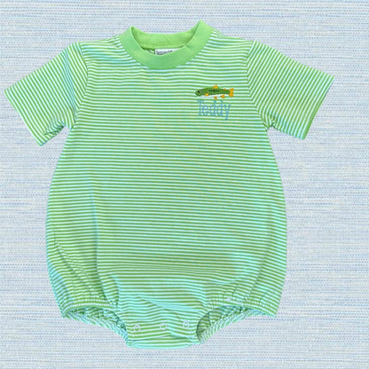 Green Striped Short Sleeve T-Shirt Bubble