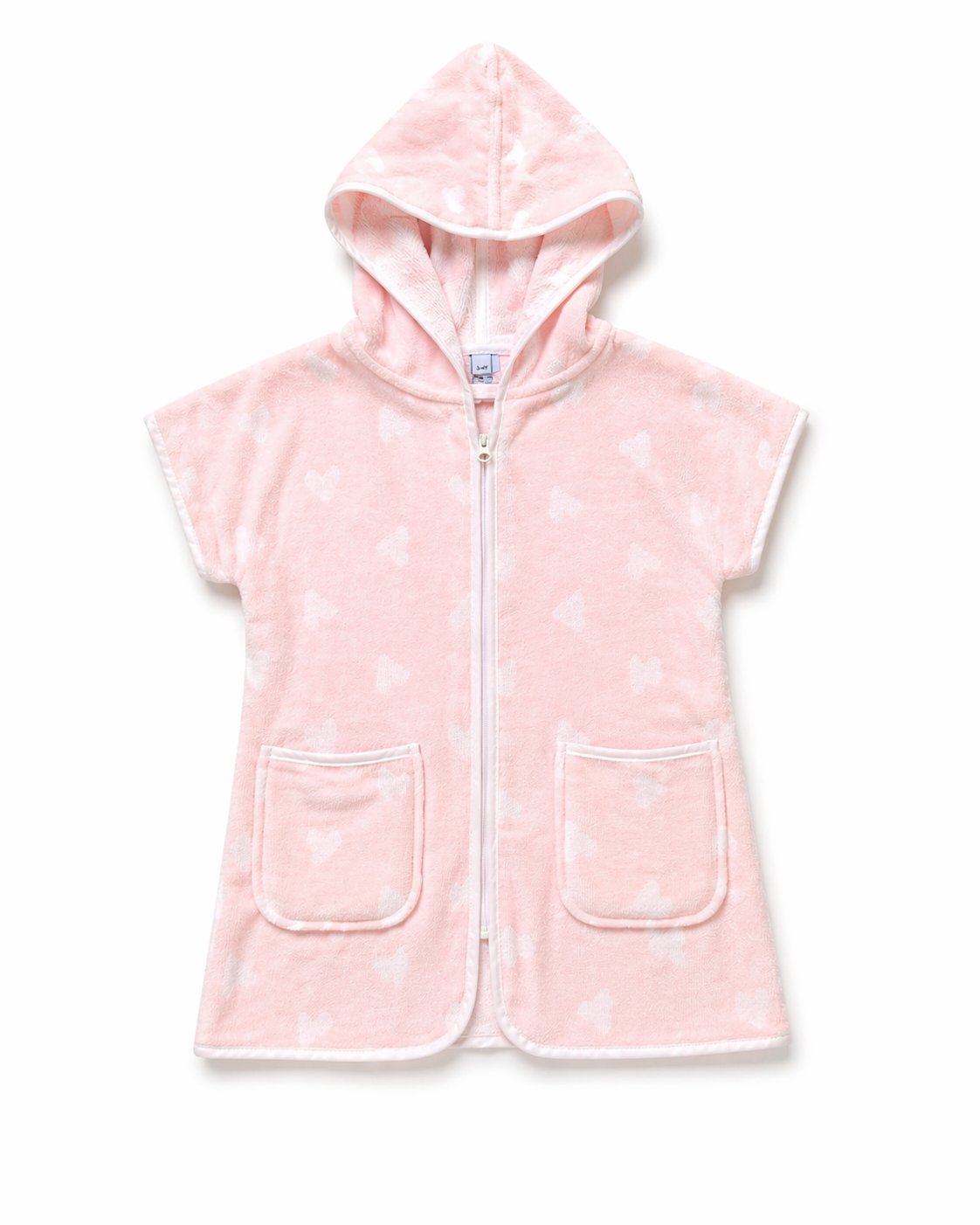 Weezie Pink Hearts Kids Swim Coverup