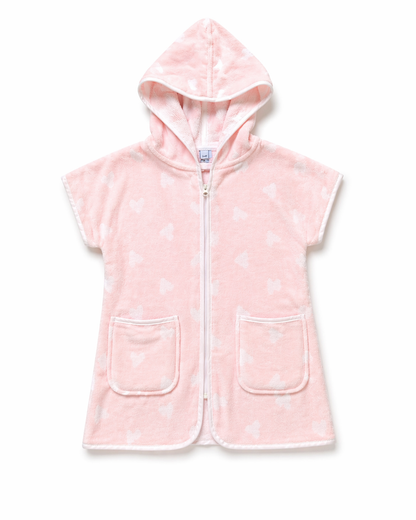 Weezie Pink Hearts Kids Swim Coverup