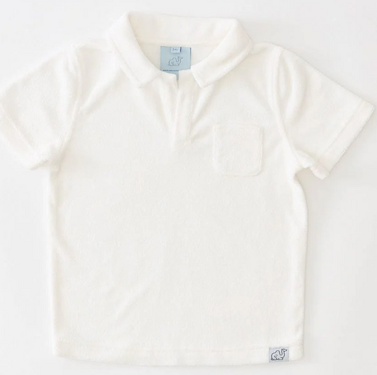 Weezie Boy's Polo Terry Cloth Shirt